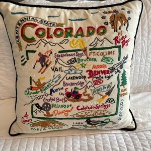 Cat Studio Embroidered COLORADO pillow.